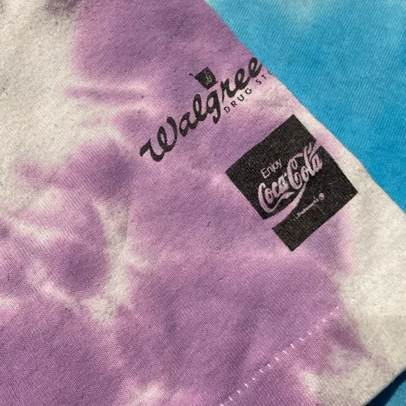 VINTAGE 90s TIE-DYED BLUE PURPLE VOLLEYBALL EASTER SEALS SINGLE STITCH TEE XL - Picture 5 of 10